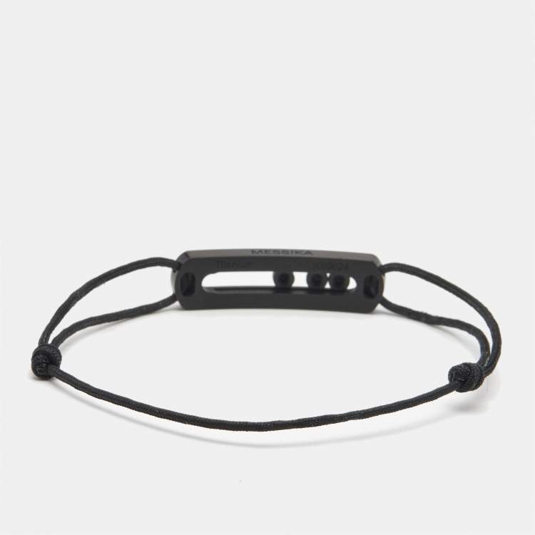 Pre Owned Messika Move Titanium Black Diamond Cord Bracelet