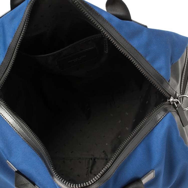 Pre Owned Michael Kors Sapphire Blue Nylon and Leather Kent Sport Convertible Backpack to Duffle Bag