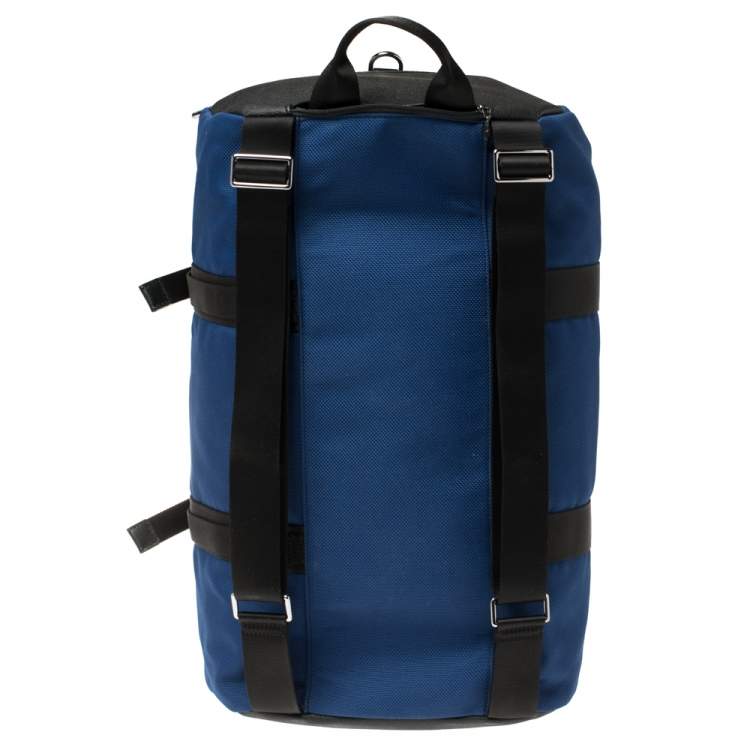 Pre Owned Michael Kors Sapphire Blue Nylon and Leather Kent Sport Convertible Backpack to Duffle Bag