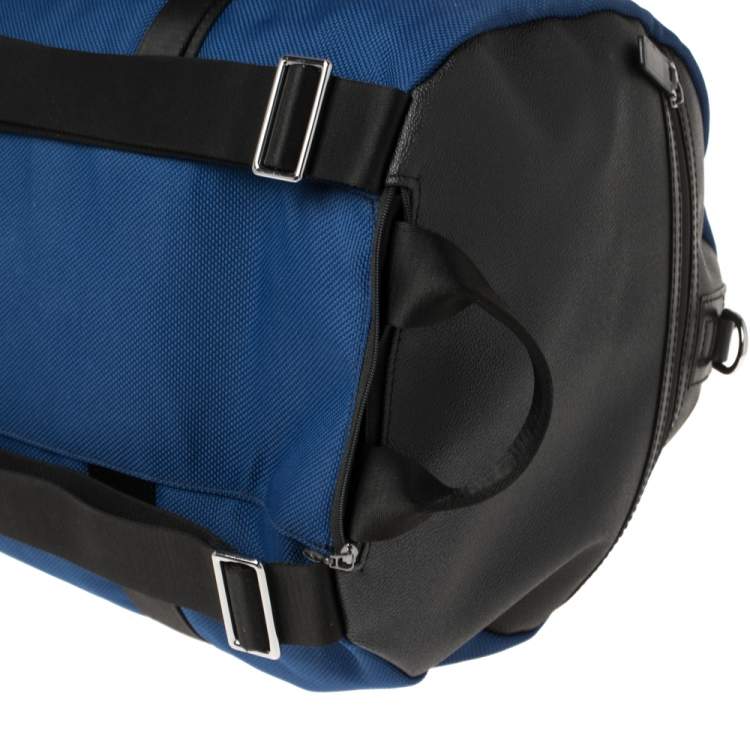 Pre Owned Michael Kors Sapphire Blue Nylon and Leather Kent Sport Convertible Backpack to Duffle Bag