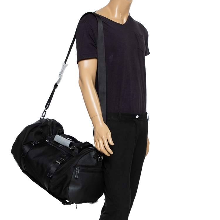 Michael Kors Black Nylon and Leather Kent Sport Convertible Backpack to  Duffel Bag Michael Kors | TLC