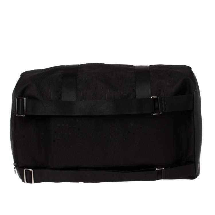 Pre Owned Michael Kors Black Nylon and Leather Kent Sport Convertible Backpack to Duffel Bag