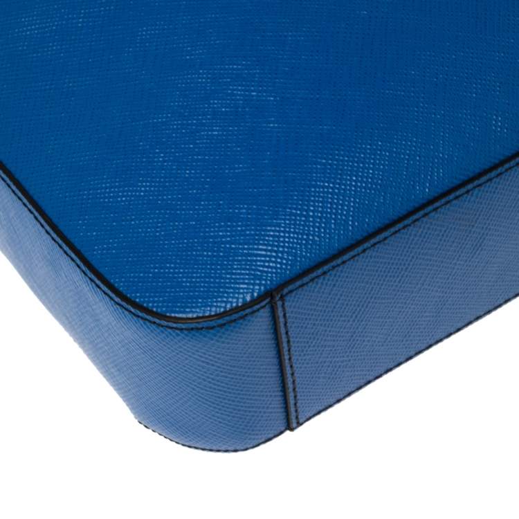Pre Owned Michael Kors Atlantic Blue Leather Harrson Briefcase