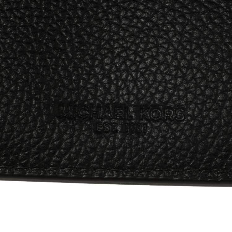 Pre Owned Michael Kors Black Leather Andy Bifold Wallet 