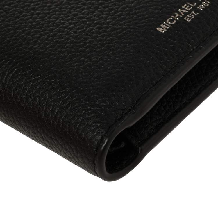 Pre Owned Michael Kors Black Leather Andy Bifold Wallet 