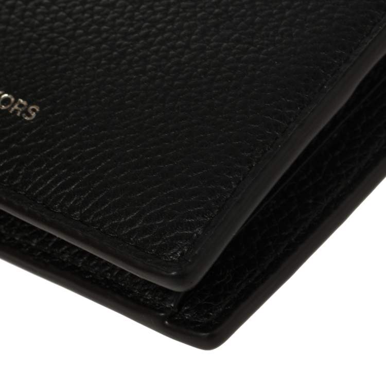 Pre Owned Michael Kors Black Leather Andy Bifold Wallet 