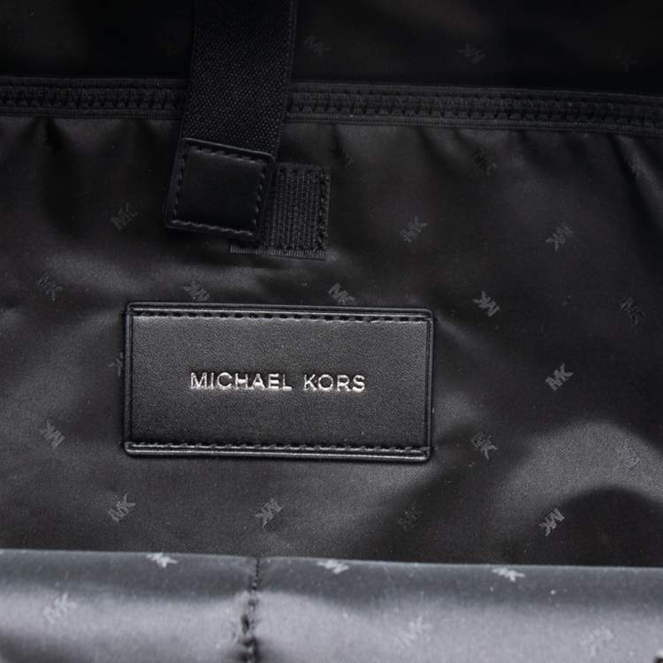 Pre Owned Michael Kors Brown/Black Signature Coated Canvas Cooper Backpack