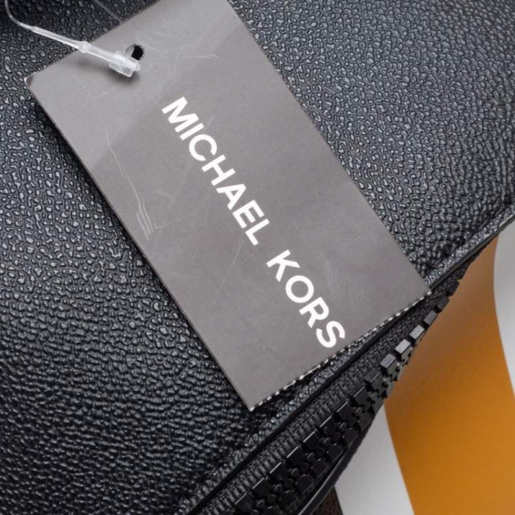 Pre Owned Michael Kors Brown/Black Signature Coated Canvas Cooper Backpack