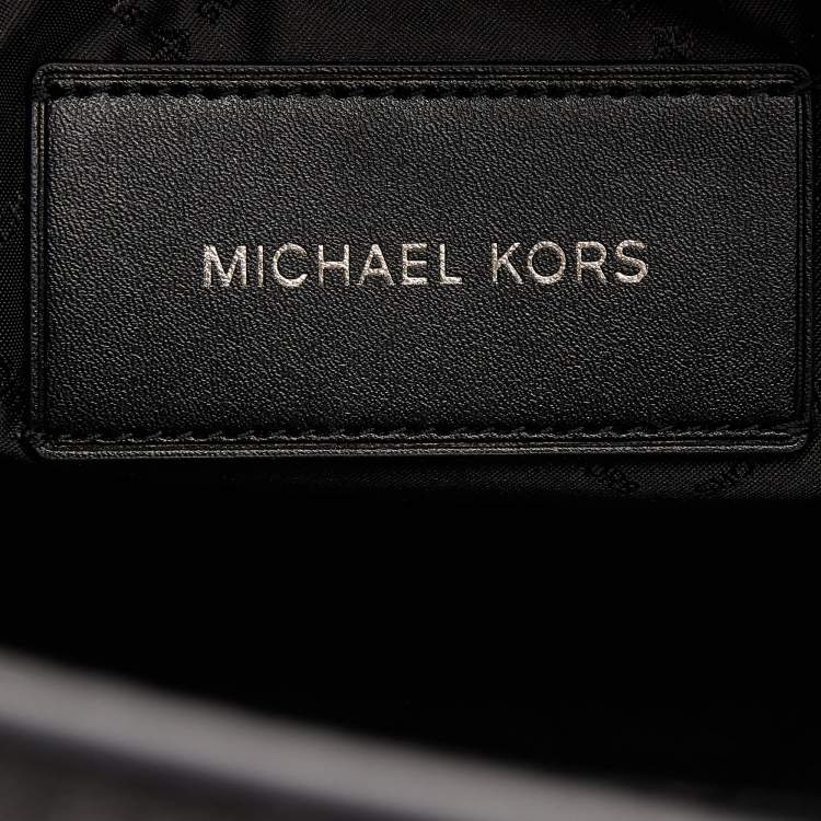 Pre Owned Michael Kors Black Signature Coated Canvas Cooper Business Tote