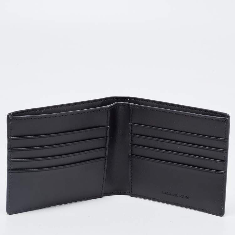 Pre Owned Michael Kors Brown/Orange Signature Coated Canvas Gifting Bifold Wallet