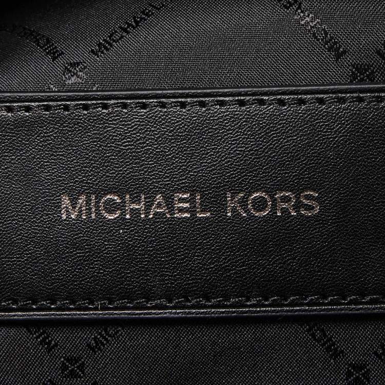 Pre Owned Michael Kors Black Leather Commuter Sling Bag