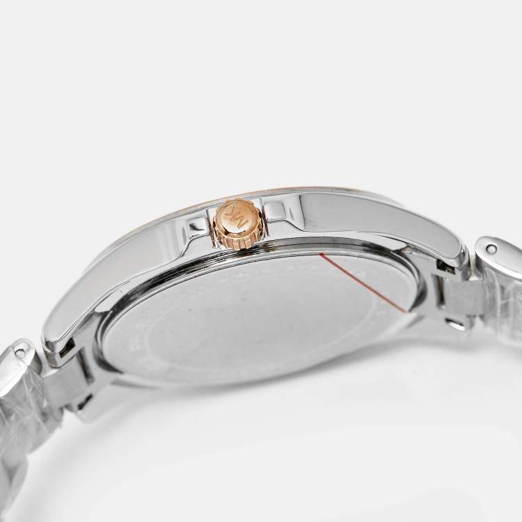 مملوكة مسبقًا Michael Kors Kacie MK6185 Blue Dial Two Tone Stainless Steel Men's Wristwatch 39 mm