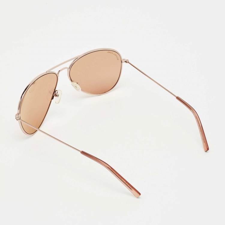Pre Owned Michael Kors Rose Gold M3005S Kennedy Flash Aviator Sunglasses