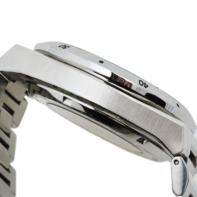 Pre Owned Michael Kors Grey Stainless Steel Transparent Wilder Skeleton MK9021 Men's Wristwatch 44 mm