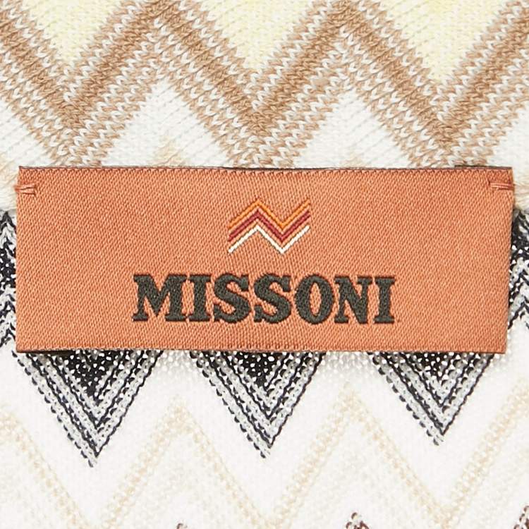 Pre Owned Missoni Multicolor Zig-Zag Knit Shirt & Short Set XXL