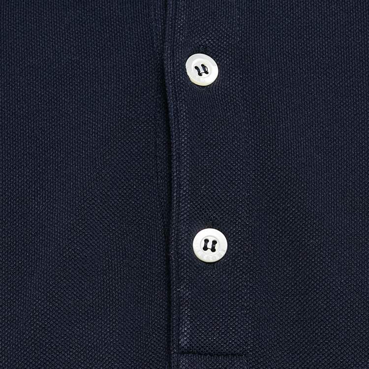Pre Owned Missoni Navy Blue Cotton Pique Patterned Collar Polo T-Shirt XL