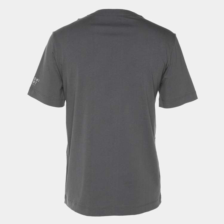 Pre Owned Missoni Grey/White Zig Zag Print Jersey T-Shirt M