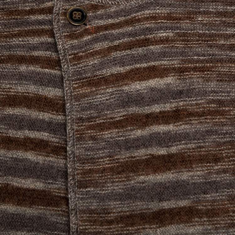Pre Owned Missoni Brown Wool Two Button Jacket L