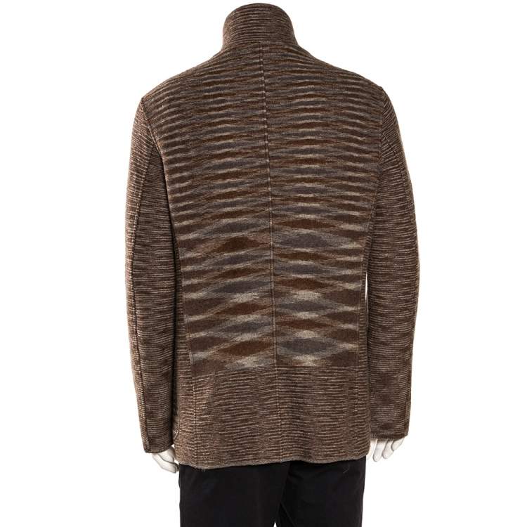 Pre Owned Missoni Brown Wool Two Button Jacket L