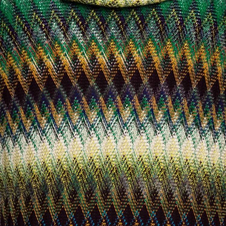 Pre Owned Missoni Multicolor Cotton & Wool Blend Hooded Sweater L