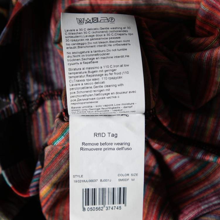 Pre Owned Missoni Multicolor Printed Cotton Crew Neck Short Sleeve T-Shirt M