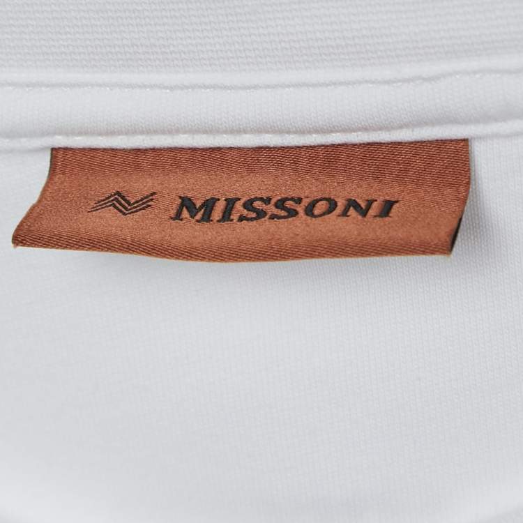 Pre Owned Missoni White Cotton Graphic T-Shirt M