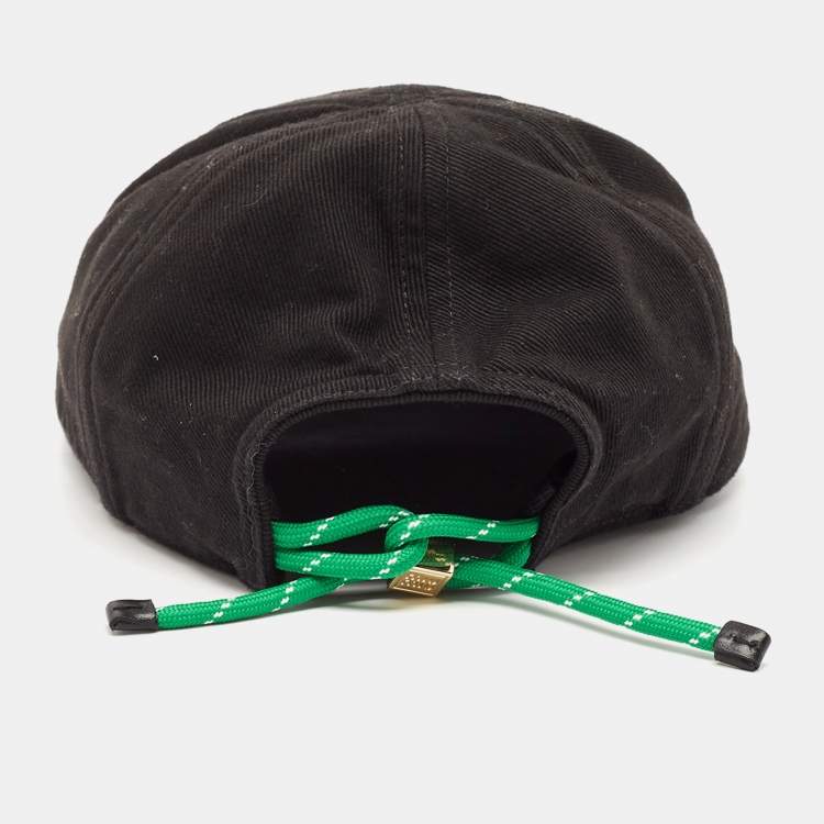 Pre Owned Miu Miu Black Logo Embroidered Denim Baseball Cap M
