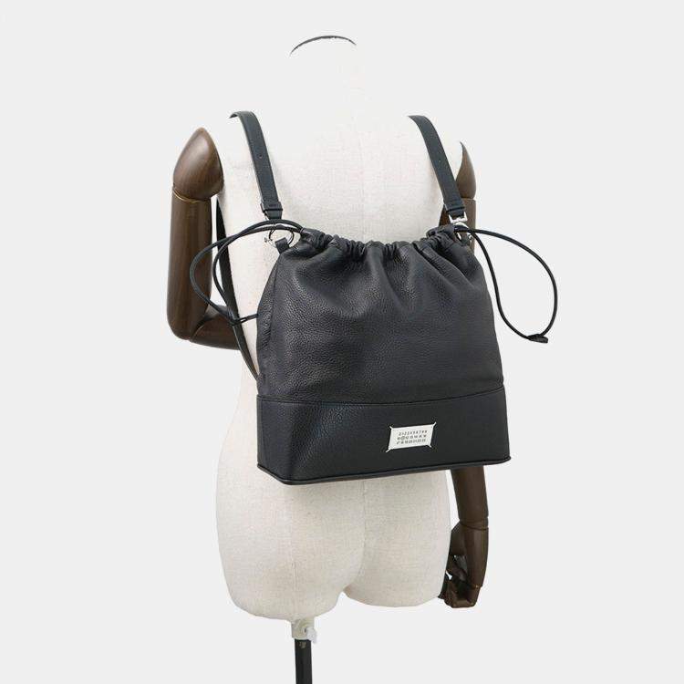 Pre Owned Maison Margiela Maison Margiela 5Ac Daily Backpack Black Leather