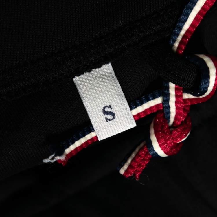 Pre Owned Moncler Grenoble Black Jersey Contrast Trimmed Sweatpants S