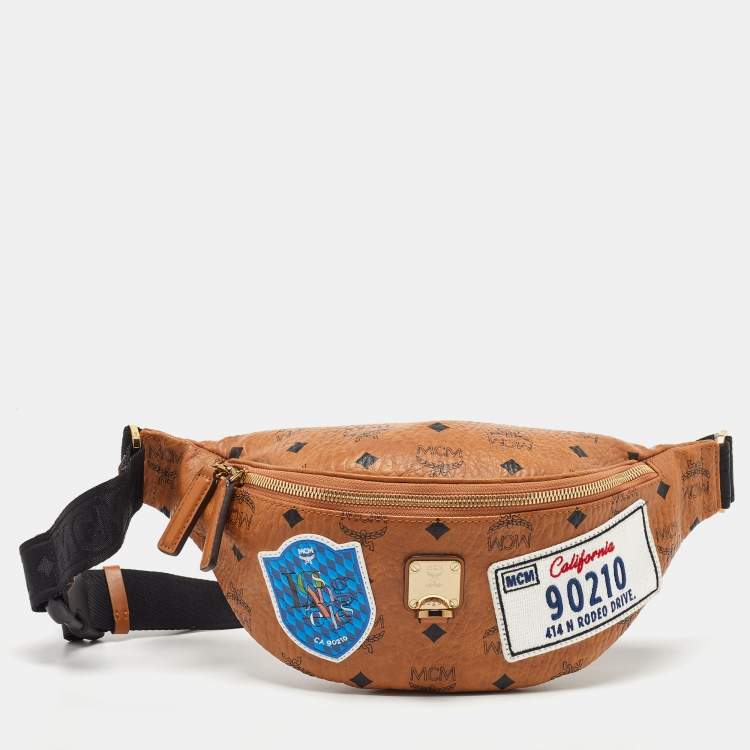 MCM 'Fursten' belt bag with logo pattern, Men's Bags