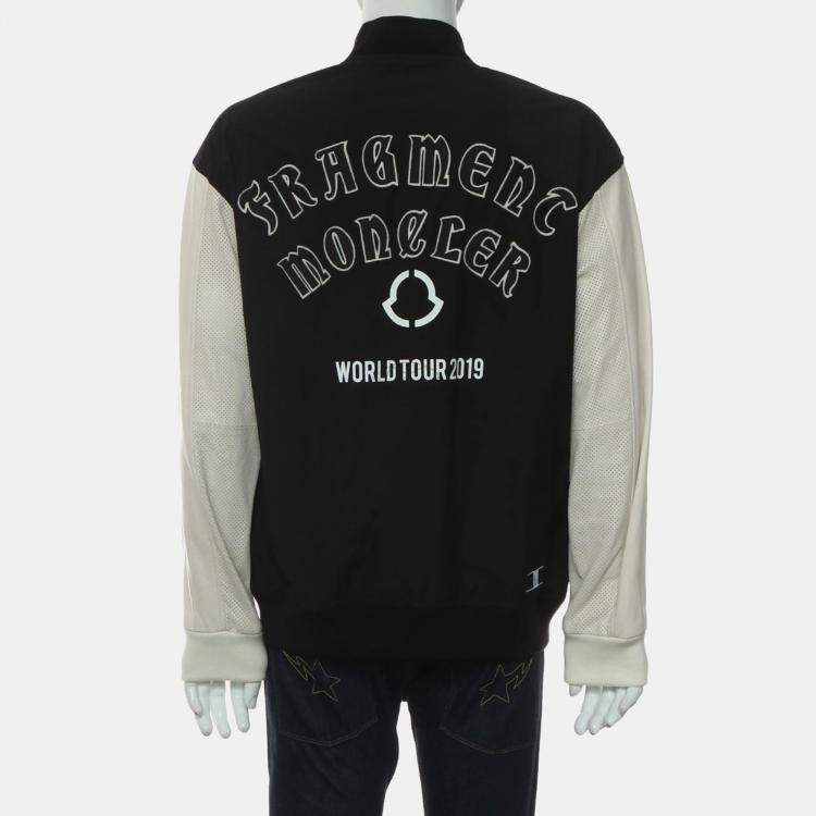 Pre Owned Moncler X Frgmt Black Cotton Emboidered Button-Up Jacket XL