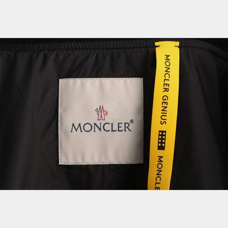 Pre Owned Moncler X Frgmt Black Cotton Emboidered Button-Up Jacket XL