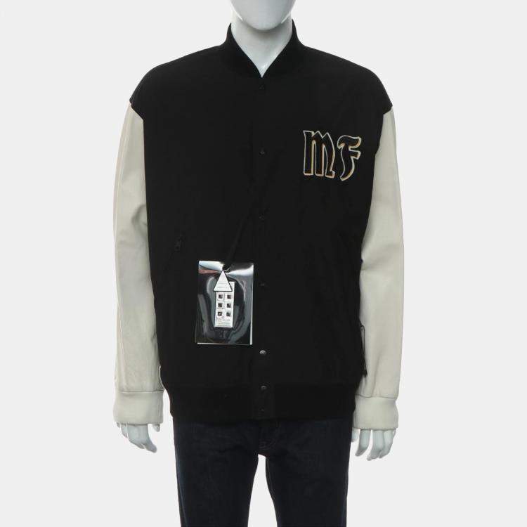 Pre Owned Moncler X Frgmt Black Cotton Emboidered Button-Up Jacket XL