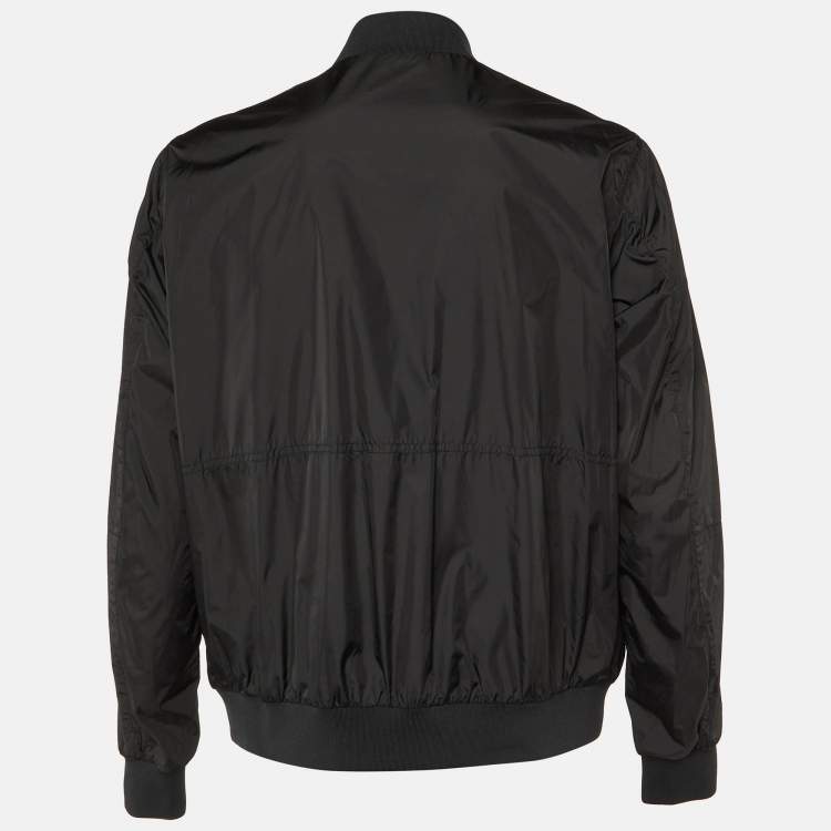 Pre Owned Moncler Black Nylon Iwao Zip Up Jacket M