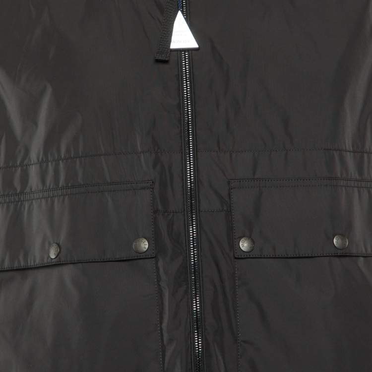 Pre Owned Moncler Black Nylon Iwao Zip Up Jacket M