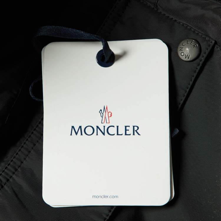 Pre Owned Moncler Black Nylon Iwao Zip Up Jacket M