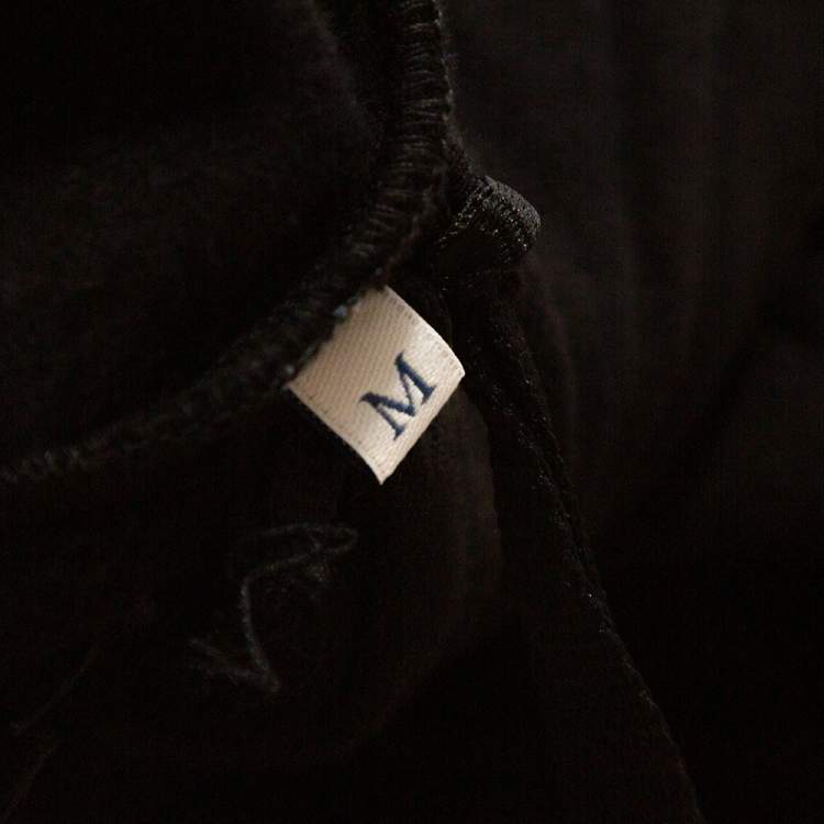 Pre Owned Moncler X Palm Angels Black Knit Make It Rain Zip Up Hoodie M