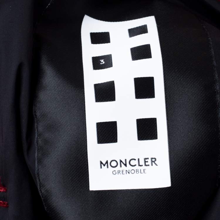 Pre Owned Moncler Grenoble Red Corduroy Straight Fit Overalls S