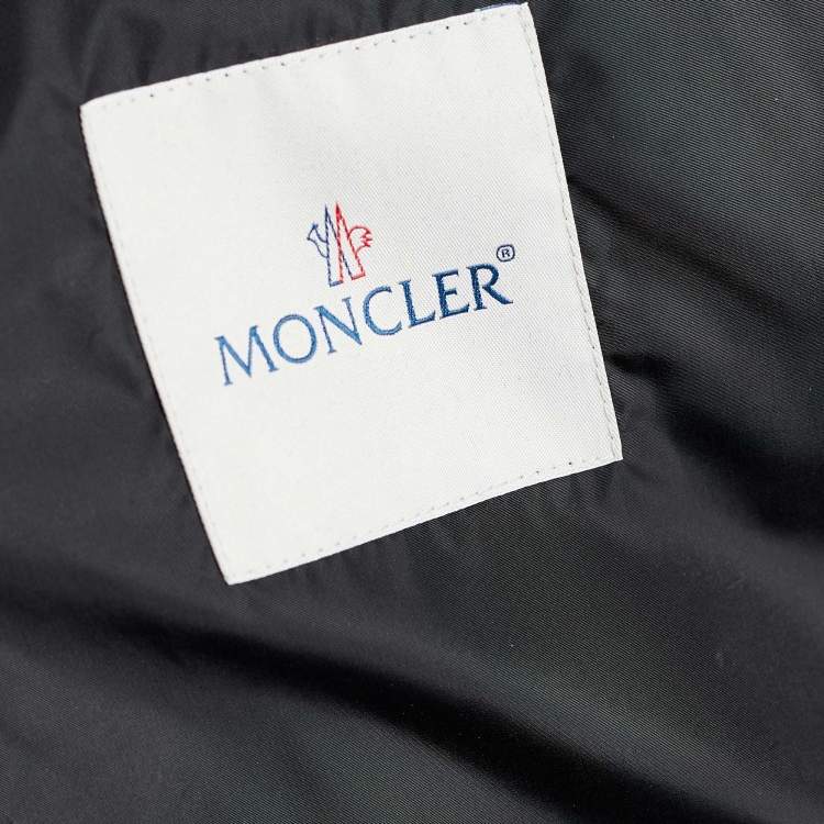 Pre Owned Moncler Black Nylon Daquin Zip Up Jacket L