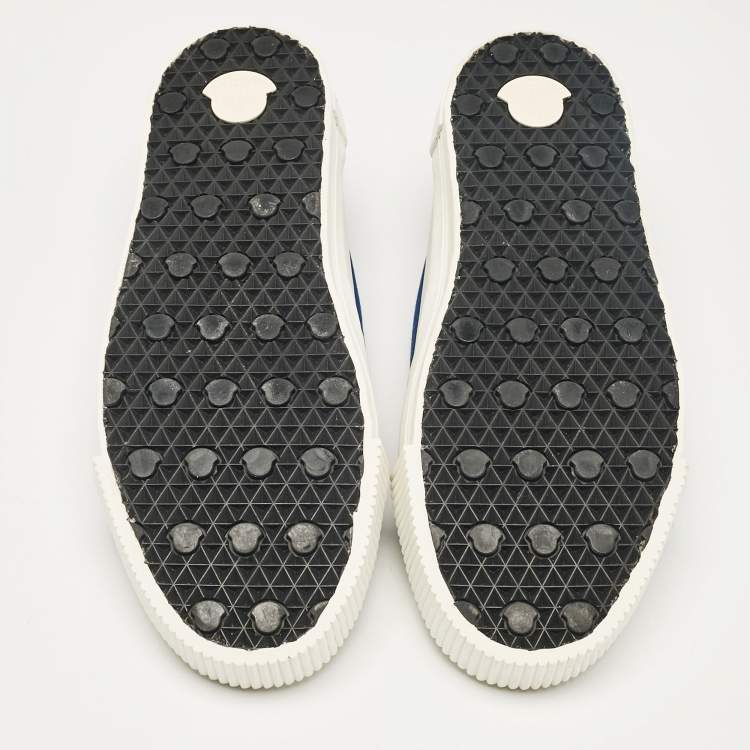 Pre Owned Moncler Blue Denim Petit Leave No Trace Slip On Sneakers Size 45