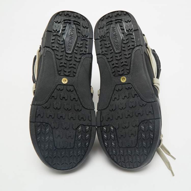 Pre Owned Moncler x Rick Owens Black Leather Amber Snow Boots Size 43