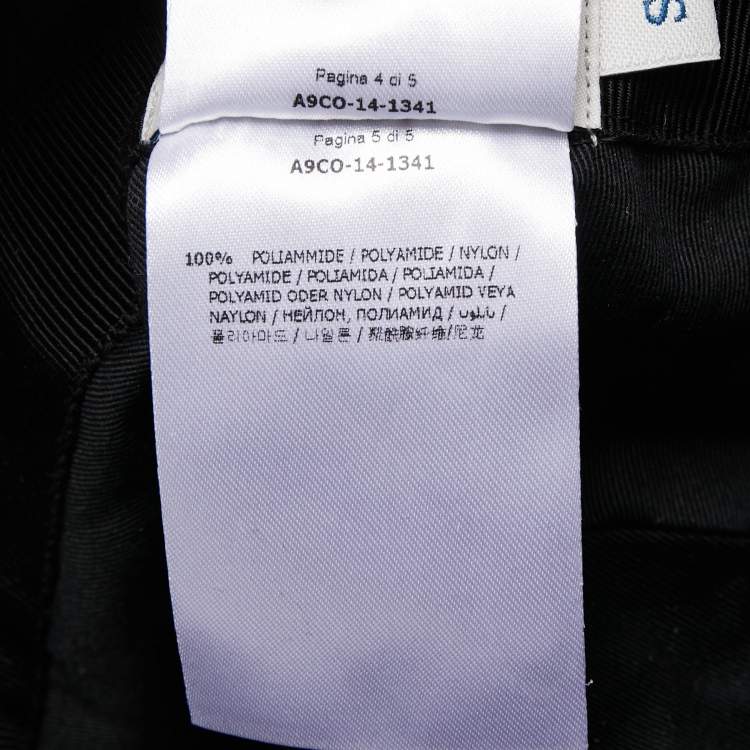 Pre Owned Moncler Black Nylon Bucket Hat S