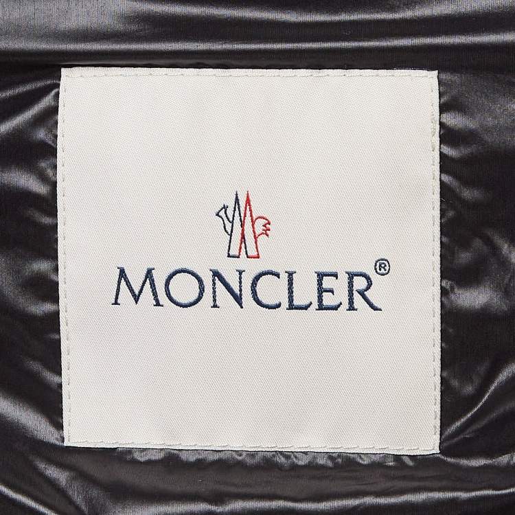 Pre Owned Moncler Black Nylon Puffer Down Jacket XXL