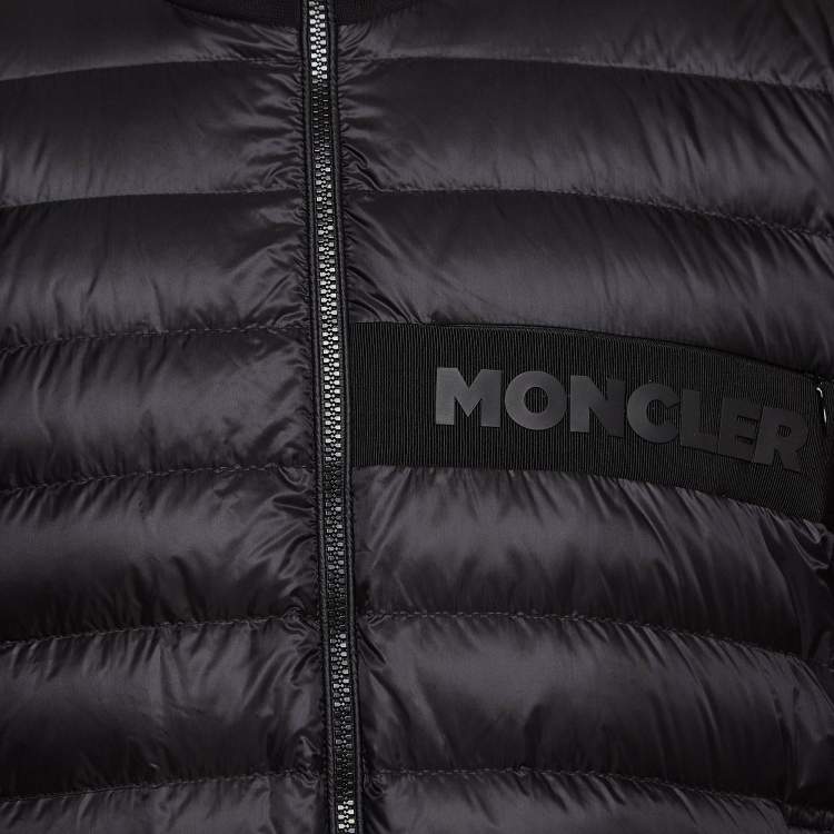 Pre Owned Moncler Black Synthetic and Cotton Puffer Jacket XXL