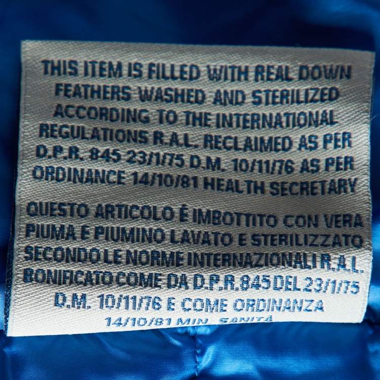 Pre Owned Moncler Blue Nylon Ray Padded Gilet M