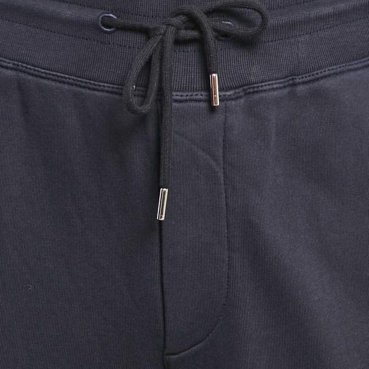 Pre Owned Moncler Blue Cotton Knit Drawstring Jogger Pants XXL