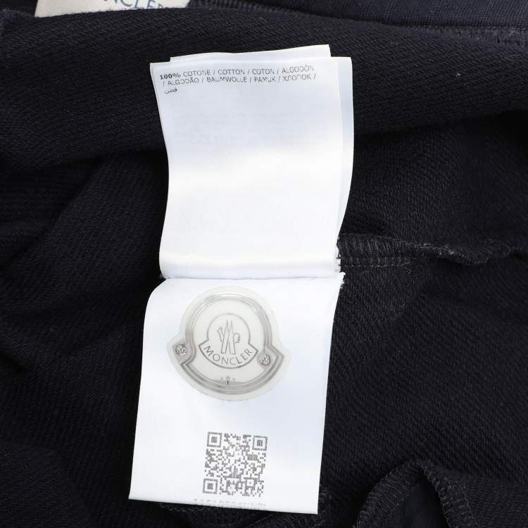 Pre Owned Moncler Navy Blue Cotton Drawstring Track Pant XL