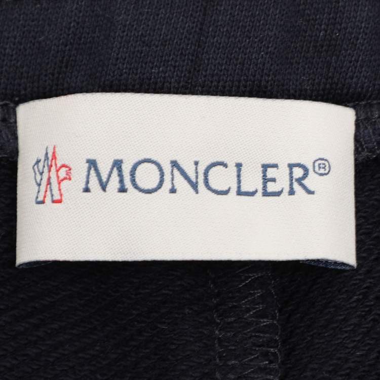 Pre Owned Moncler Navy Blue Cotton Drawstring Track Pant XL