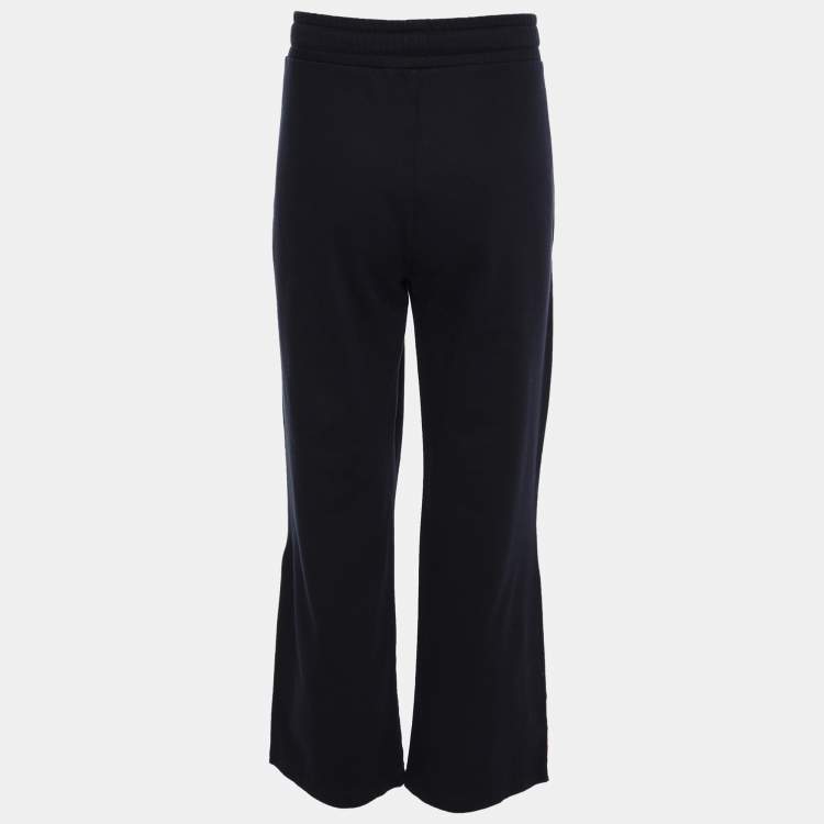 Pre Owned Moncler Navy Blue Cotton Drawstring Track Pant XL