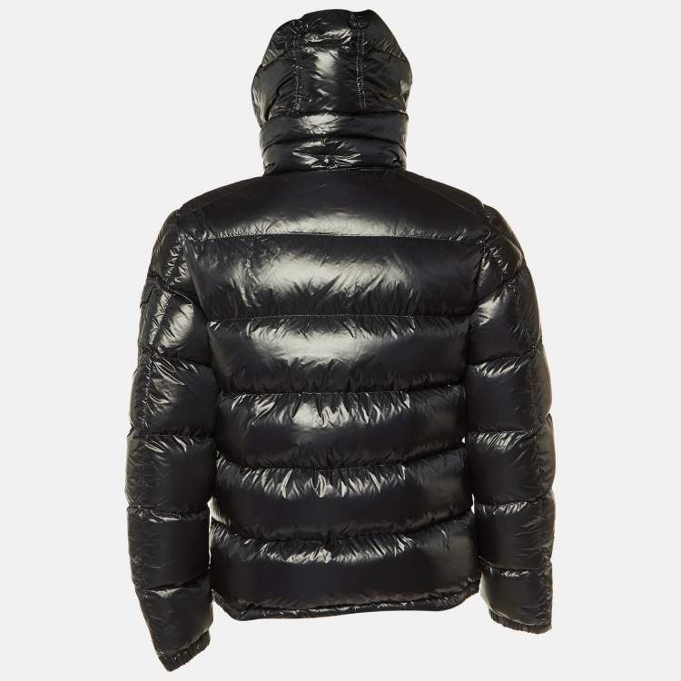 Pre Owned Moncler Black Nylon Zin Down Zip Up Jacket M